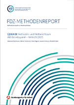 Das Bild zeigt die Titelseite eines FDZ-Methodenreports.