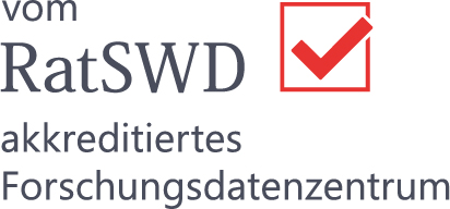 RatSWD-Logo vom Rat für Sozial- und Wirtschaftsdaten akkreditiertes Forschungsdatenzentrum